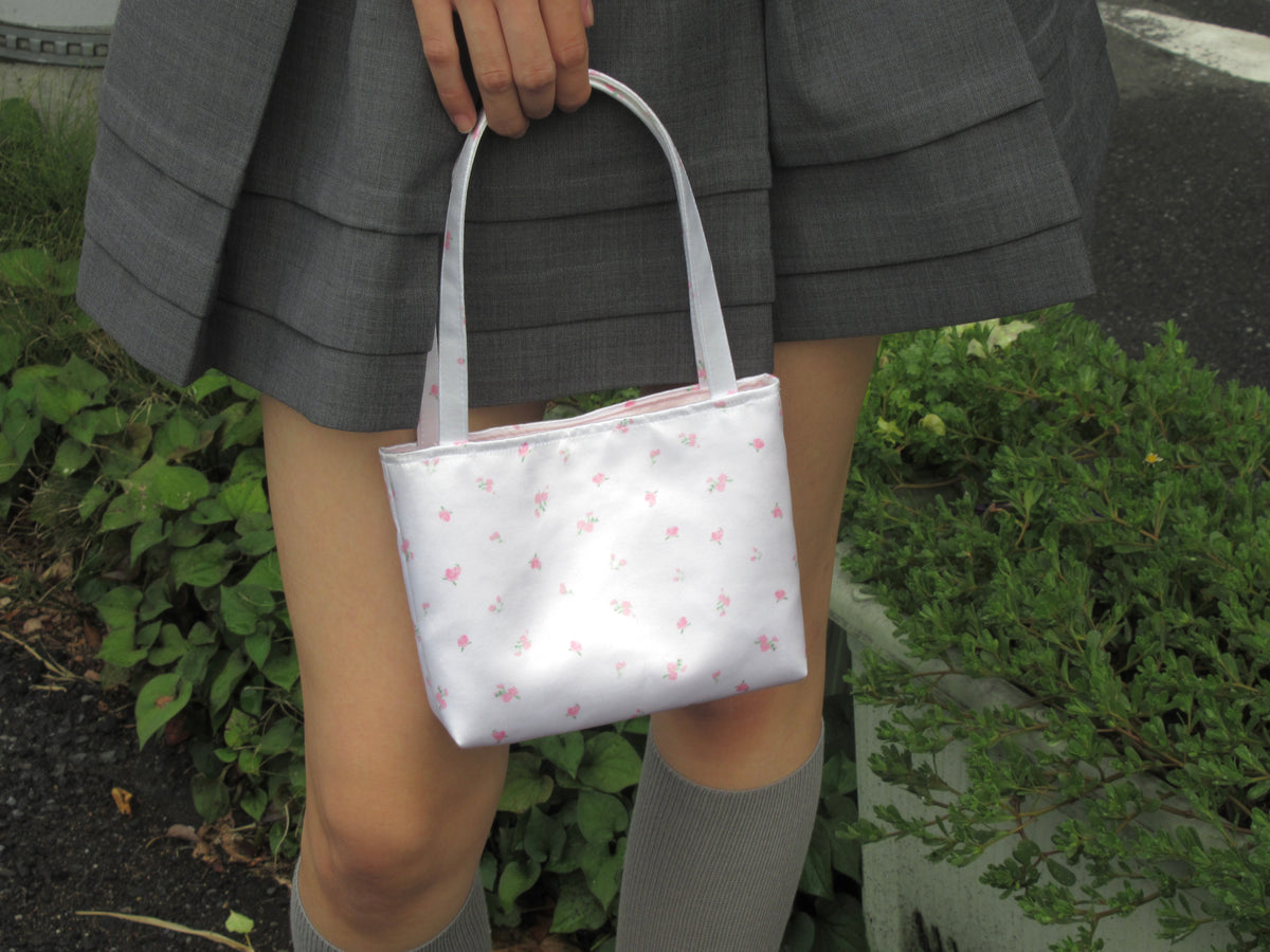 petal satin bag