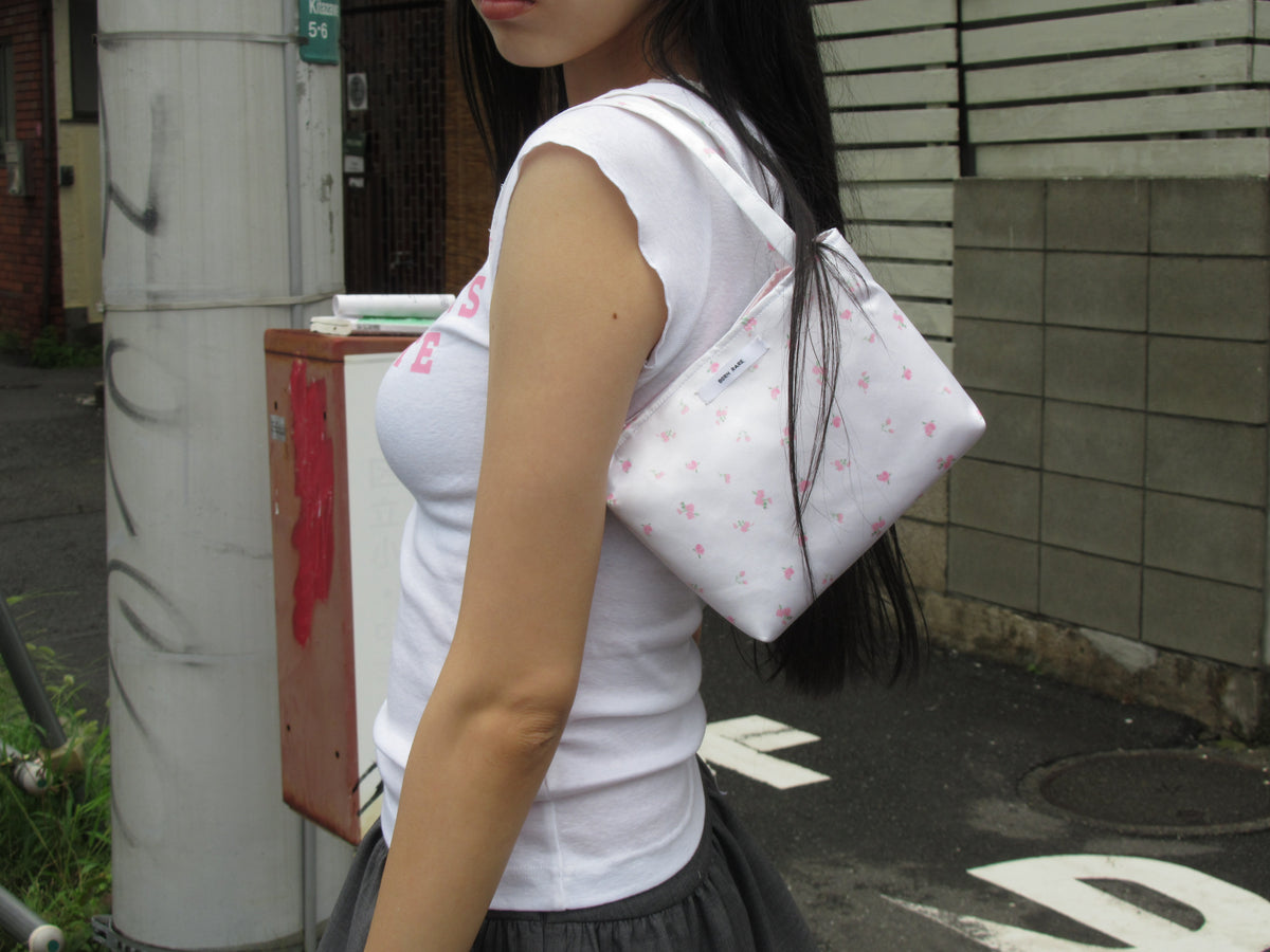 petal satin bag